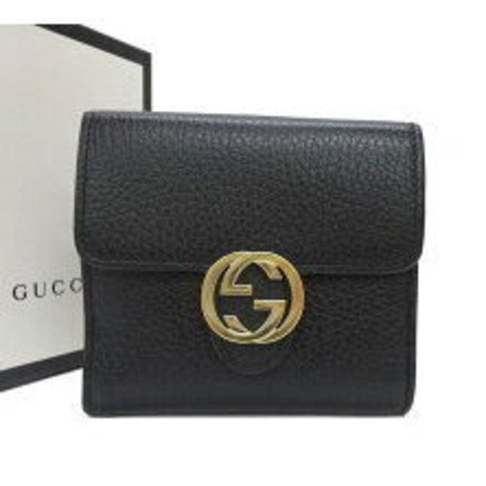 Gucci Gg Interlocking Double Hook Wallet Compact … - image 1